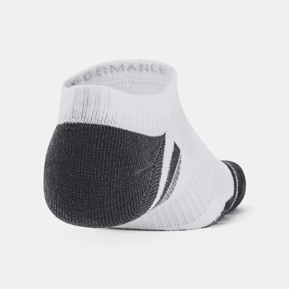 UNDER ARMOUR Unisex Performance Tech Unisex 3-Pack No Show Socks Size L In White - Picture 3 of 9